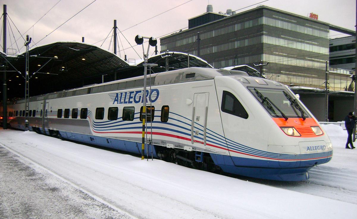 Vysokorychlostní vlaky Allegro z Helsinek do Ruska přeruší provoz