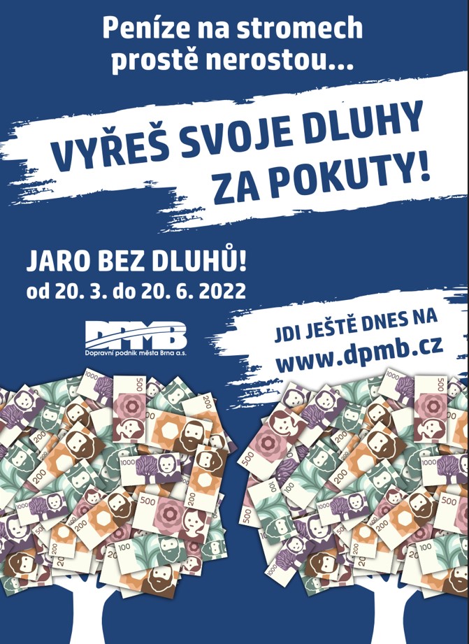 Jaro bez dluhů s Dopravním podnikem města Brna skončilo 