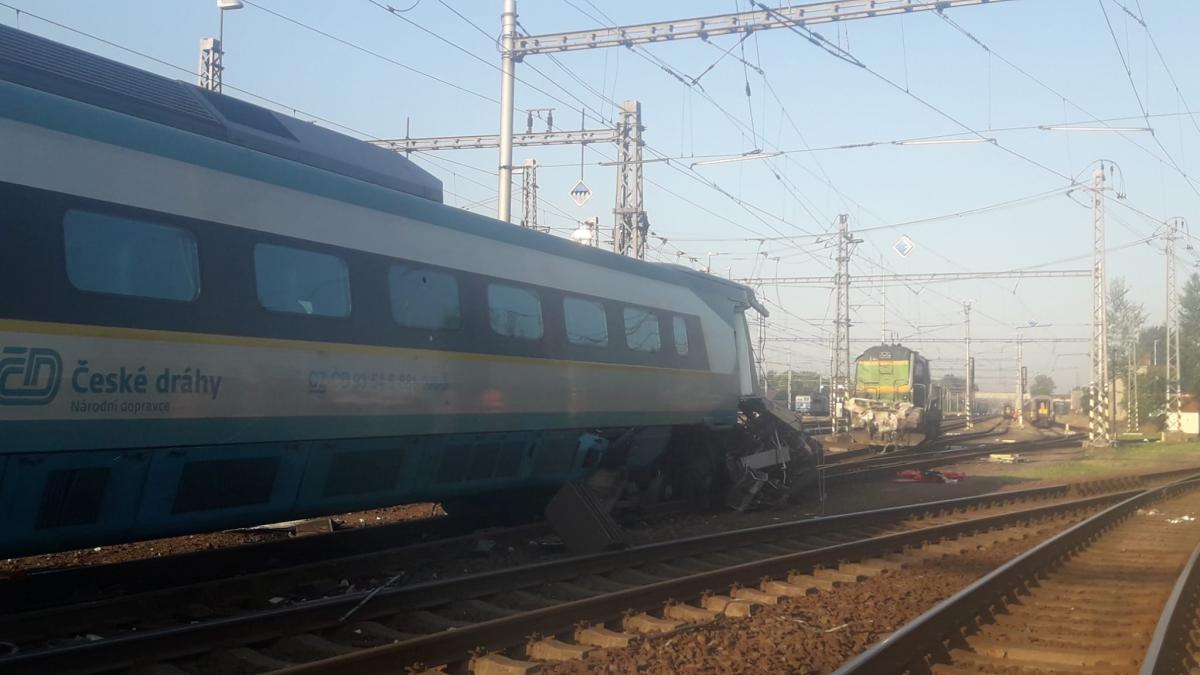 Dnes ráno se v Bohumíně srazilo pendolino s posunovací lokomotivou