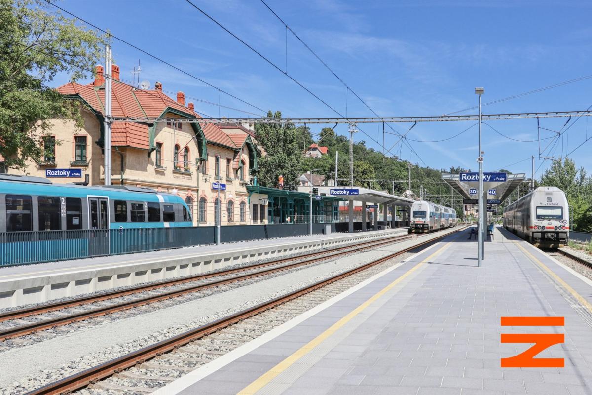 Fotoreportáž: Správa železnic finišuje se stavebními pracemi v Roztokách u Prahy