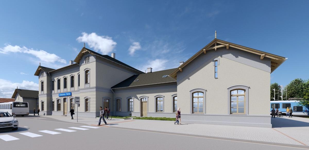 Správa železnic slavnostně zahájila rekonstrukci výpravní budovy ve stanici Sokolnice-Telnice