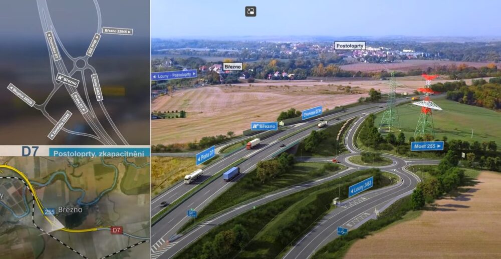 Video: Vizualizace dálničního úseku D7 u Postoloprt