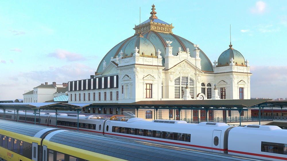 Oprava památkové budovy na nádraží v Plzni je ve své polovině