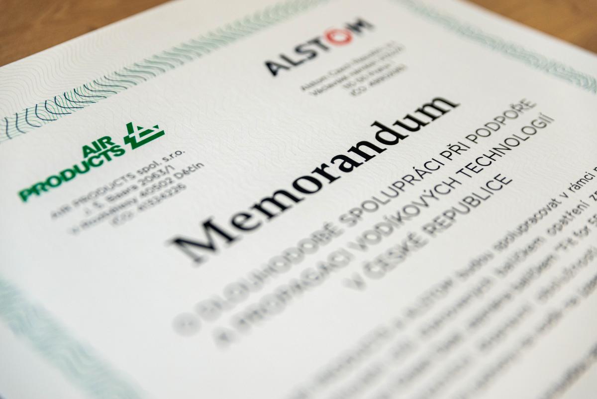 Alstom a Air Products podepisují memorandum o spolupráci! Mělo by zajistit vodíkové vlaky pro ČR