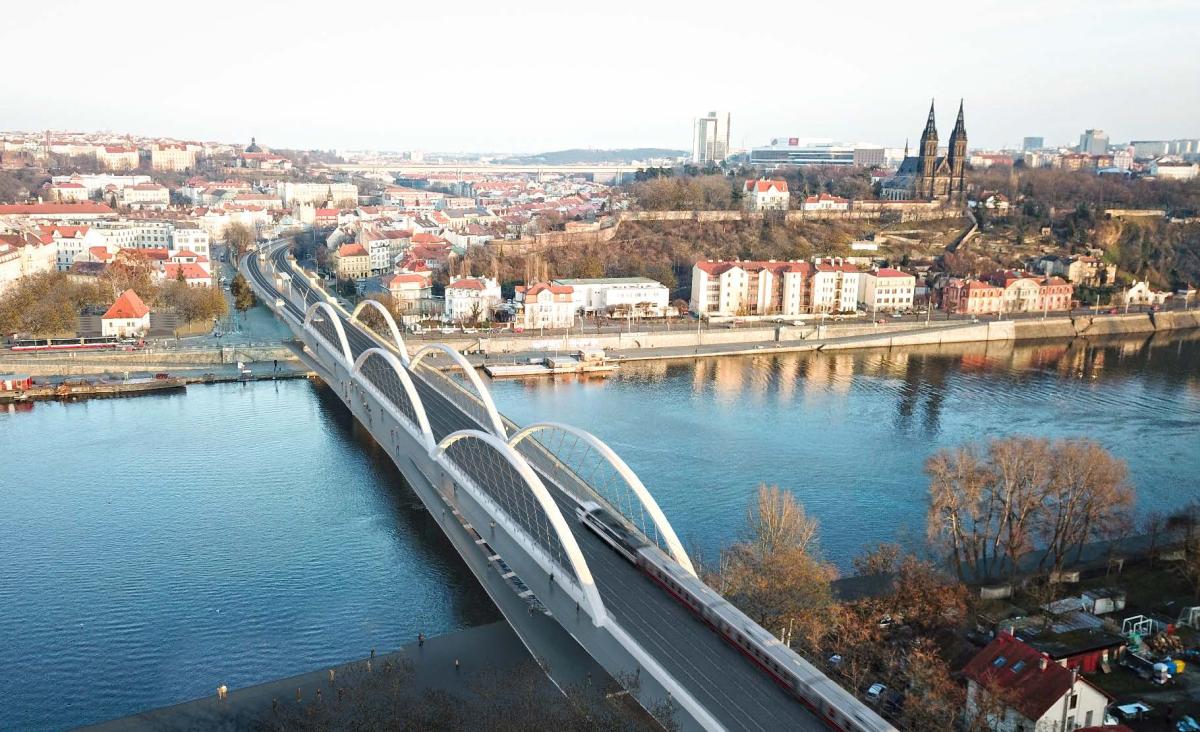 Vítězný návrh nového mostu na Výtoni splňuje parametry, ubezpečuje veřejnost Správa železnic