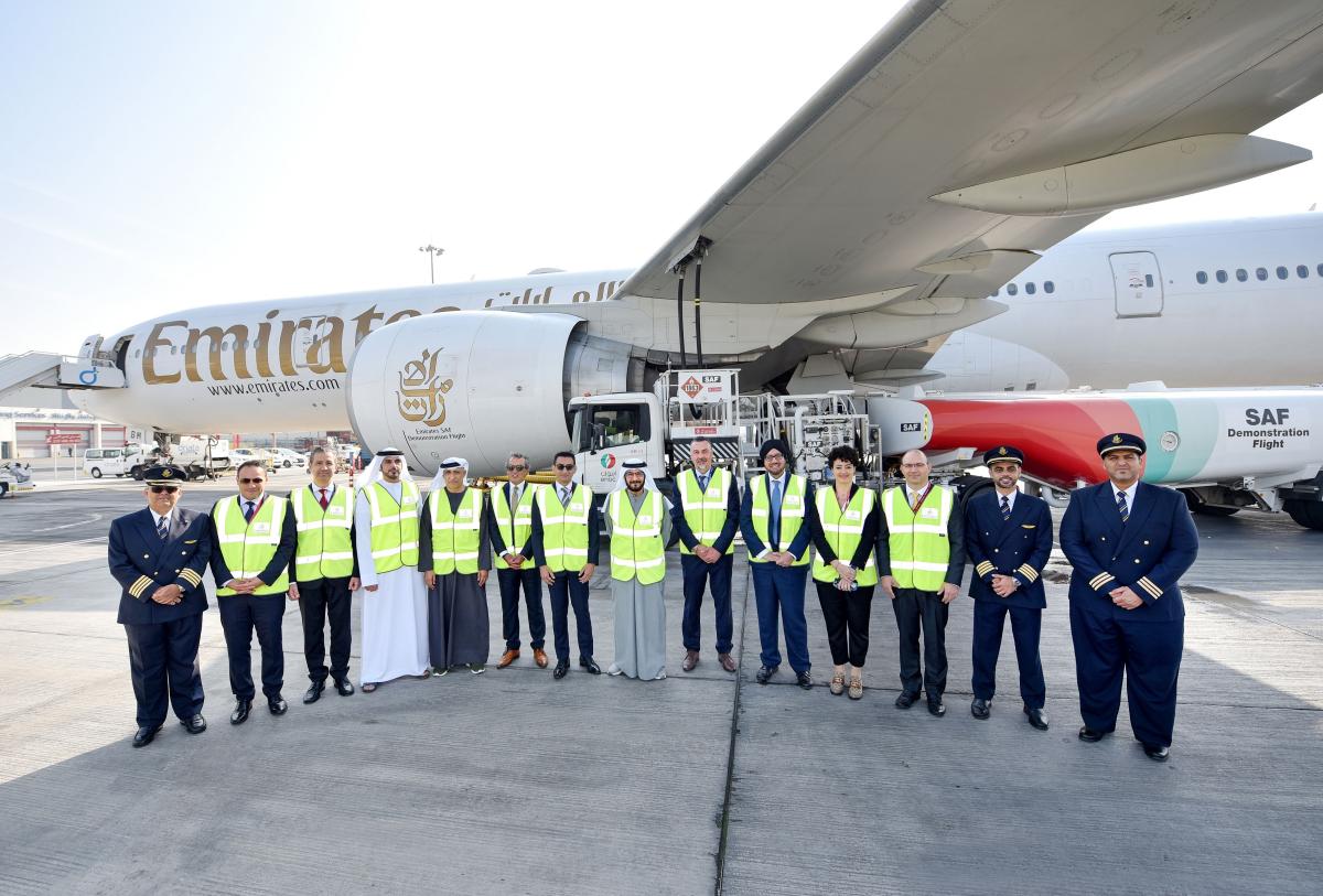 Společnost Emirates uskutečnila klíčový demonstrační let  na udržitelné letecké palivo