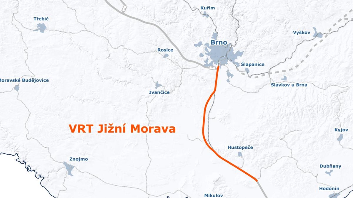 Vysokorychlostní trať na jižní Moravě se napojí do koridoru u Rakvic