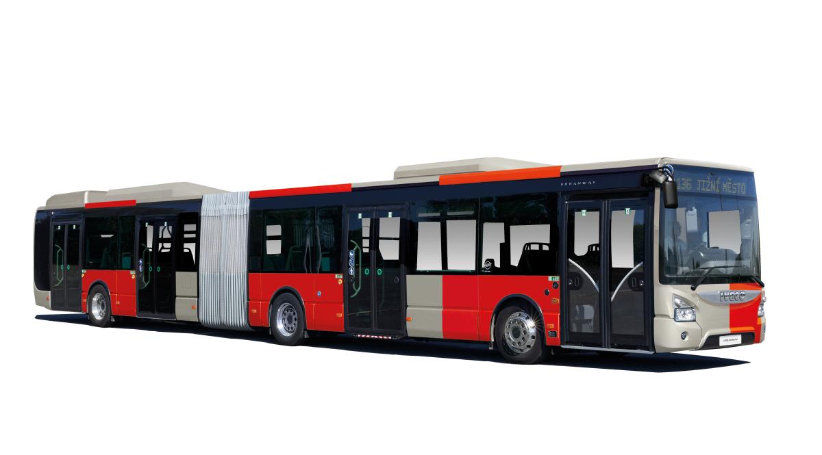Pražský dopravní podnik může nakoupit až 140 hybridních autobusů Iveco Urbanway Hybrid 18M