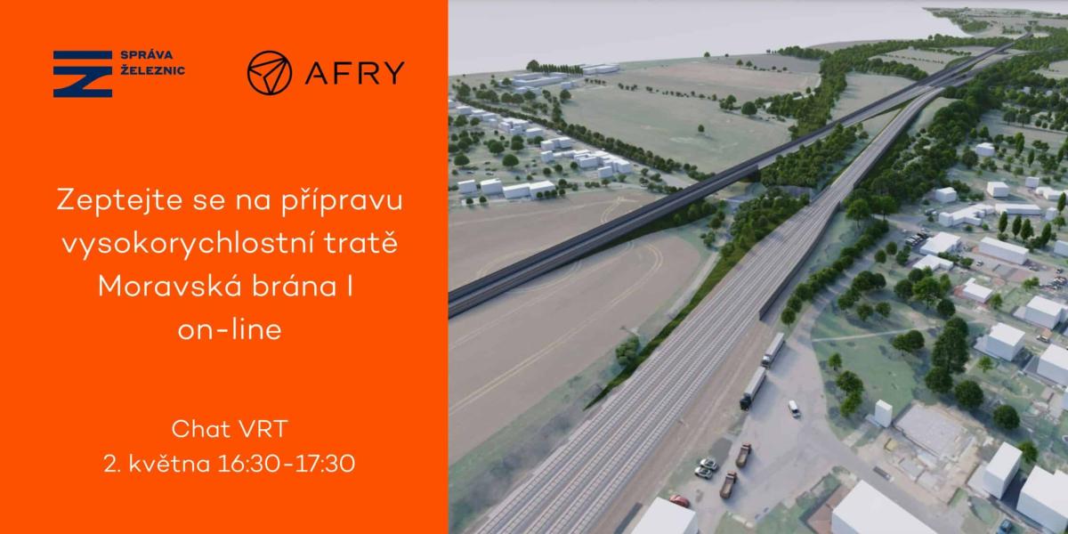 Správa železnic a AFRY CZ chatovaly s veřejností o vysokorychlostní trati Moravská brána I