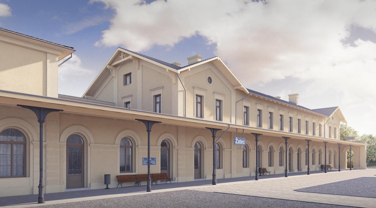 Nádražní budova v Žatci slaví 150 let. Dostane novou fasádu a cestujícím nabídne modernější prostory