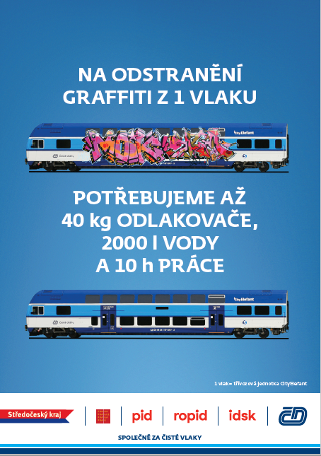Středočeskému kraji, Praze i Českým drahám došla trpělivost s posprejovanými vlaky. Chtějí razantní změnu