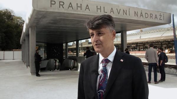 VIDEO: Ředitel Správy železnic Jiří Svoboda o otevření podchodu na Hlavním nádraží v Praze