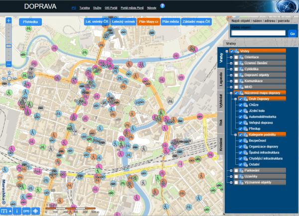 Názorová mapa dopravy umožňuje veřejnosti sdělit konkrétní podněty k dopravě